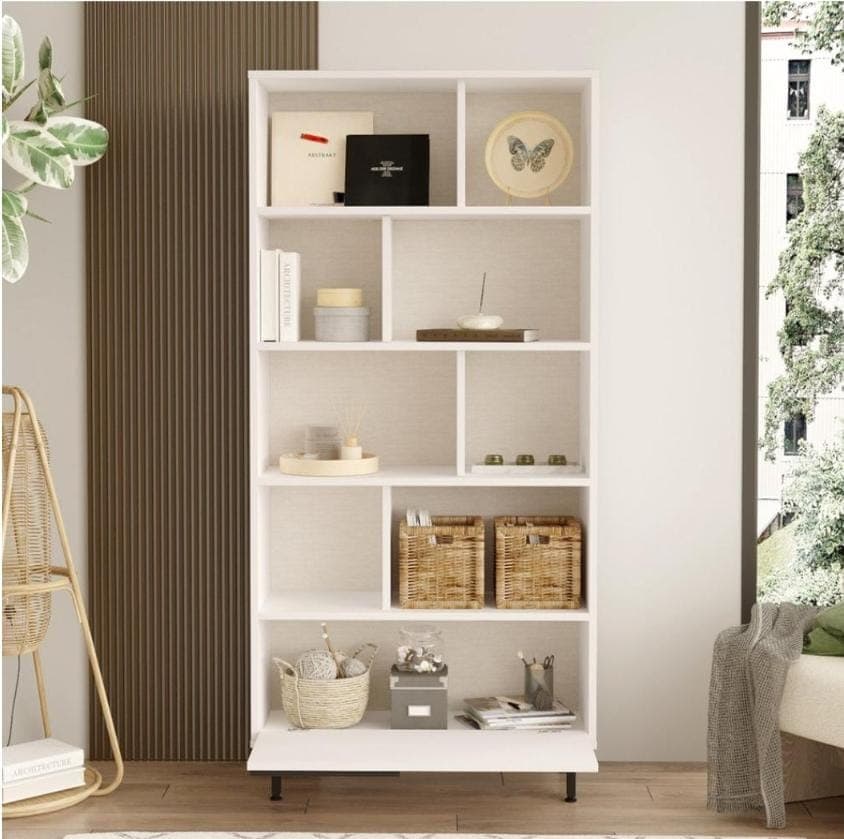 Librero blanco decorativo